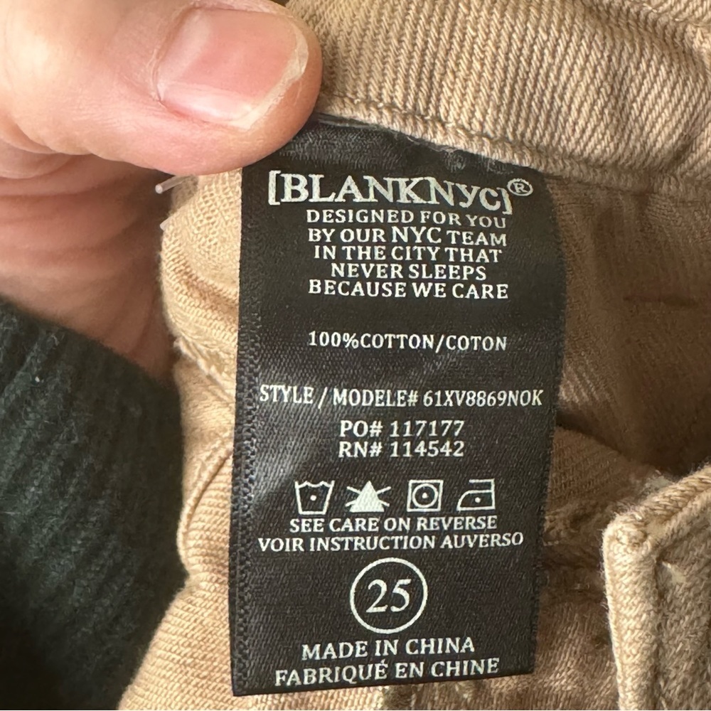 NWT BLANKNYC Paper Bag Belted High Waist Shorts Close Call Tan Cotton Canvas - Picture 9 of 10